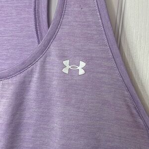 Under Armour HeatGear Tank Top Womens Large Purple Athletic Sleeveless